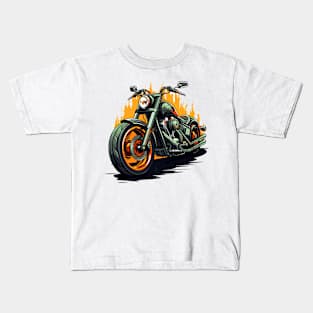 Motorcycle Illustration Kids T-Shirt